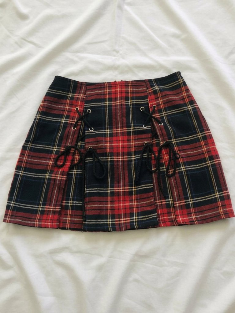 Lip Service Y2k Punk And Disorderly Red/Black Tartan Mini Skirt